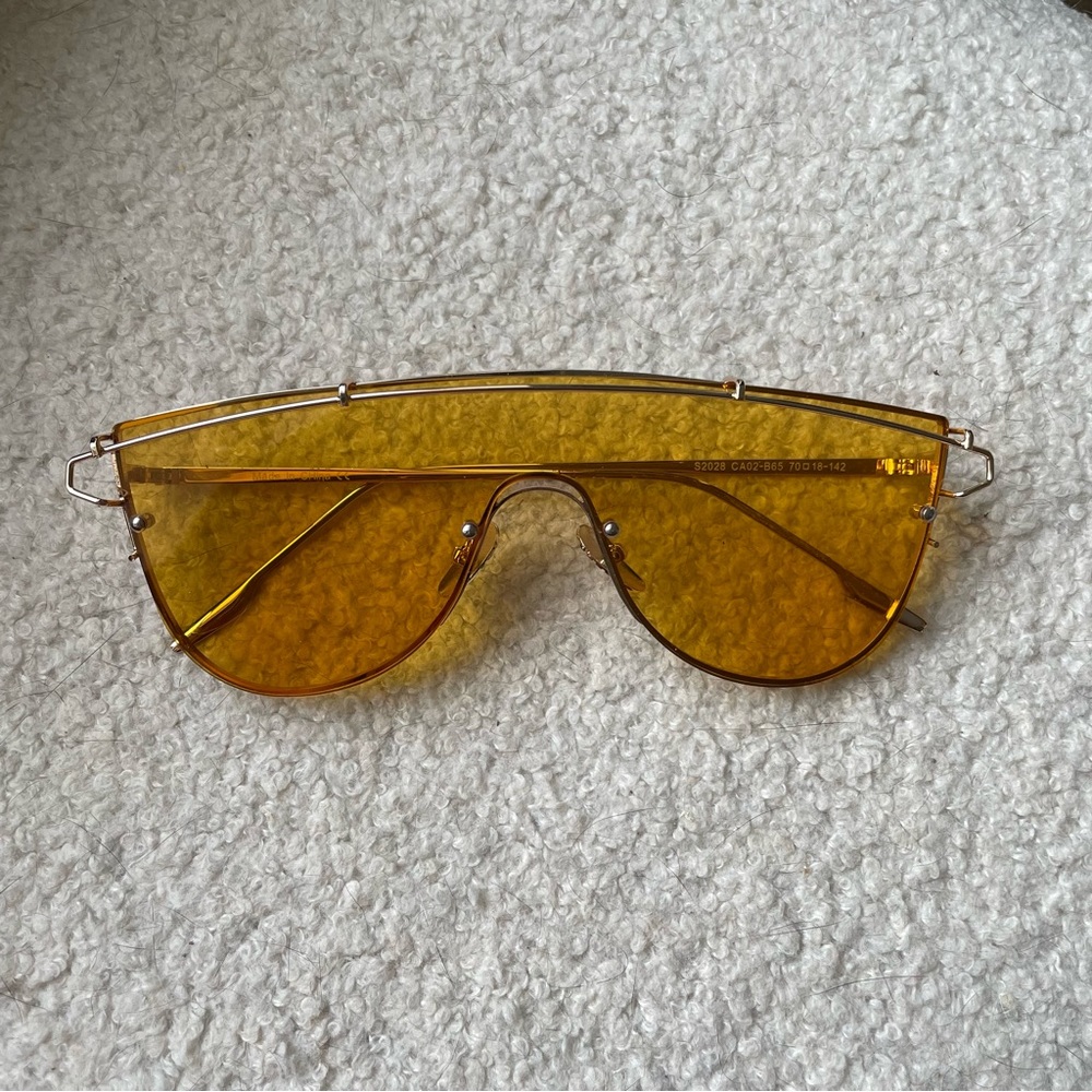 Yellow Aviator Sunglasses
